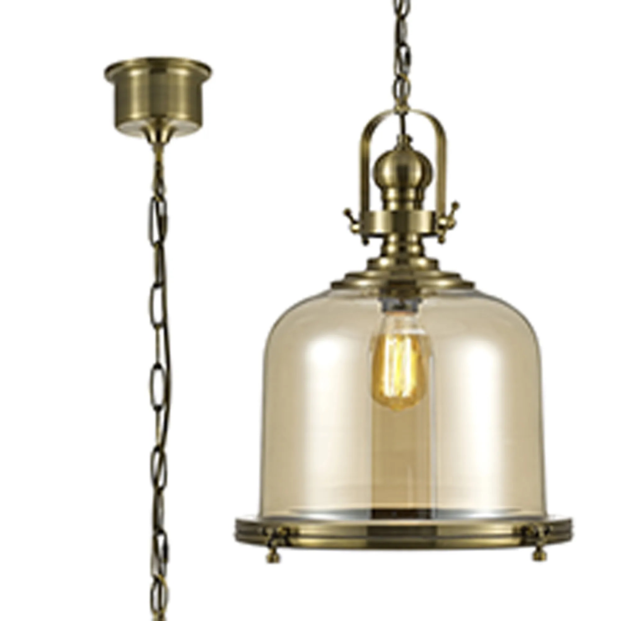 IL31595  Riley Glass Pendant 1 Light